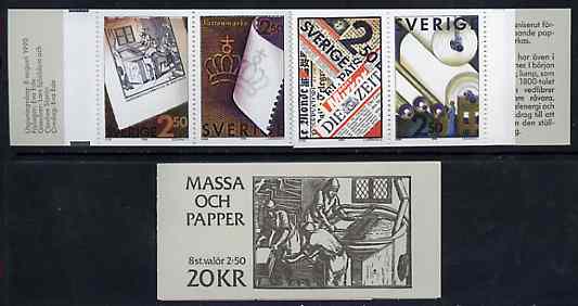 Booklet - Sweden 1990 Pulp & Paper Industry 20k booklet complete and very fine, SG SB429