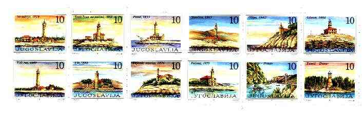Booklet - Yugoslavia 1991 Lighthouses of the Adriatic & Danube 120d booklet complete, more......