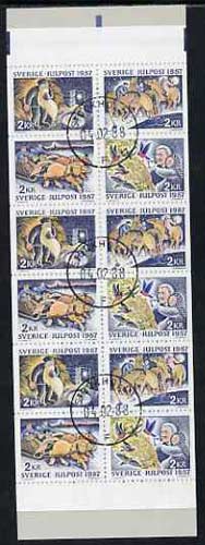 Booklet - Sweden 1987 Christmas 24k booklet (Folk Customs) complete with first day cancels, SG SB403