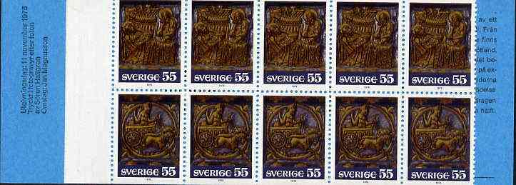 Booklet - Sweden 1975 Christmas 5k50 booklet (Religious Art) complete and pristine, SG SB305