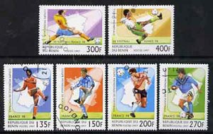 Benin 1997 World Cup Football complete set of 6 values cto used, SG 1614-19*