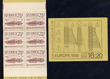 Booklet - Sweden 1985 Europa - Music Year 16k20 booklet complete and pristine, SG SB380