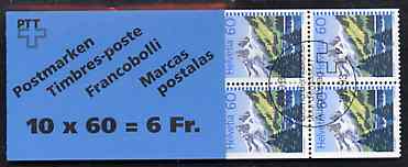 Booklet - Switzerland 1993 Lake Tanay 6f booklet complete with first day commemorative cancels, SG SB62
