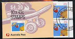 Booklet - Australia 1990 Skateboarding $4.30 booklet complete with first day cancels, SG SB70