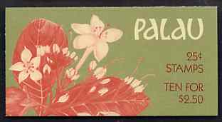 Booklet - Palau 1988 Flowers $2.50 booklet complete and very fine, SG SB12