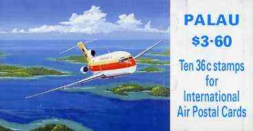 Booklet - Palau 1989 Aircraft $3.60 booklet complete and very fine, SG SB13
