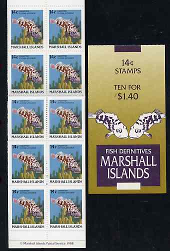 Booklet - Marshall Islands 1988 Fish $1.40 booklet complete and pristine, SG SB7