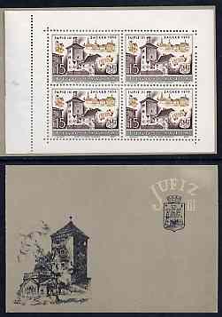 Booklet - Yugoslavia 1956 Philatelic Exhibition booklet complete containing pane of 4 .......