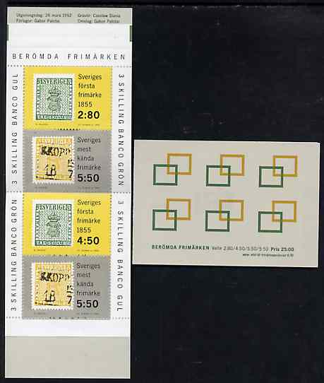 Booklet - Sweden 1992 Stamp Year 25k booklet complete and pristine, SG SB446