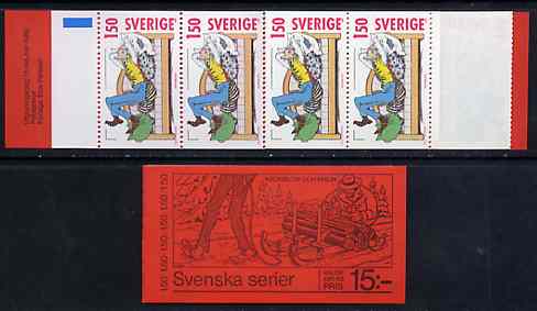Booklet - Sweden 1980 Christmas 15k booklet (Comic Strips) complete and pristine, SG SB345