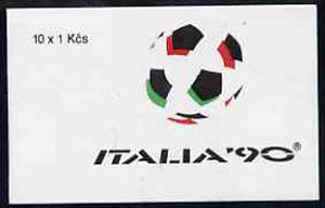 Booklet - Czechoslovakia 1990 'Italia 90' World Cup Football 10kc booklet complete........