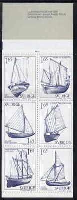 Booklet - Sweden 1981 Provincial Sailing Ships 9k90 booklet complete and pristine, SG SB352