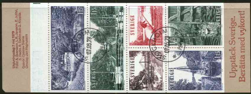 Booklet - Sweden 1979 Tourism - Göta Canal 6k90 booklet complete with first day cancels, SG SB335