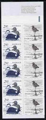 Booklet - Sweden 1986 Water Birds 21k booklet complete and very fine, SG SB387