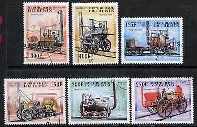 Benin 1997 Early Steam Engines complete perf set of 6 cto used, SG 1691-96