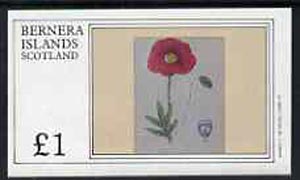 Bernera 1982 Flowers #05 imperf,souvenir sheet (£1 value) unmounted mint