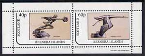 Bernera 1981 Car Mascots (Packard & Hispana) perf set of 2 values (40p & 60p) unmounted mint