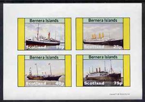 Bernera 1981 Liners imperf set of 4 values (10p to 75p) unmounted mint