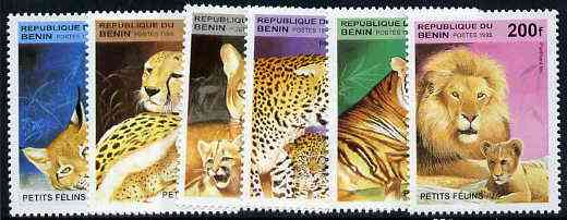 Benin 1995 Big Cats & Their Young complete set of 6, SG 1333-38, Mi 704-09 unmounted mint*