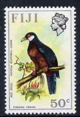 Fiji 1975 White-Throated Pigeon 50c from Birds & Flowers def set, unmounted mint SG 518*