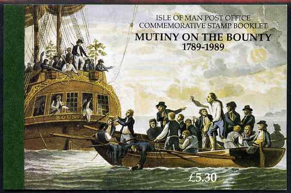 Booklet - Isle of Man 1989 Mutiny on the Bounty £5.30 booklet complete and very fine, SG SB20