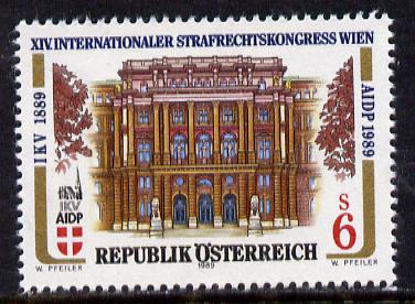 Austria 1989 Congress of Criminal Law 6s unmounted mint, SG,2209