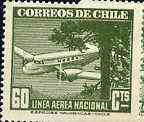 Chile 1941 Potez 56 & Tree 60c green unmounted mint, SG 299a*