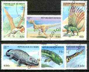 Benin 1996 Prehistoric Animals complete set of 6 fine cto used, Mi 836-41*
