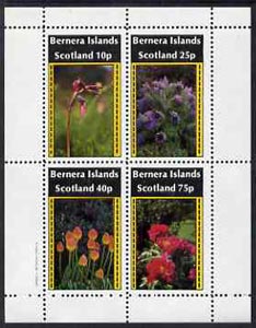 Bernera 1982 Flowers #09 perf,set of 4 values (10p to 75p) unmounted mint