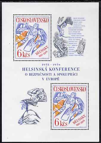 Czechoslovakia 1976 Security & Co-operation Conference unmounted mint m/sheet, SG MS 2297, Mi BL 33