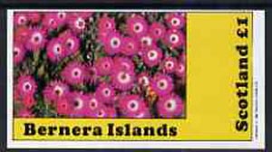 Bernera 1982 Flowers #10 imperf souvenir sheet (£1 value) unmounted mint