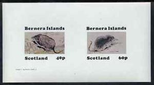 Bernera 1982 Shrews imperf set of 2 (40p Water Shrew & 60p Pygmy Shrew) unmounted mint