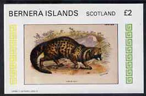 Bernera 1982 African Civet imperf deluxe sheet (£2 value) unmounted mint