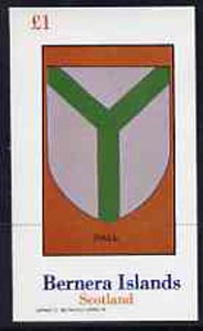 Bernera 1982 Heraldry #2 (Pall) imperf souvenir sheet (£1 value) unmounted mint