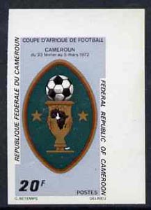 Cameroun 1972 Africa Cup Football Championships 20f (Cup) imperf from limited printing, as SG 635 unmounted mint