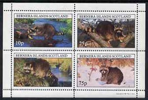 Bernera 1981 Racoons perf,set of 4 values complete (10p to 75p) unmounted mint