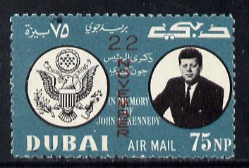 Dubai 1964 First Death Anniversary of Kennedy U/M Ovpt expertised on back SG 133.....