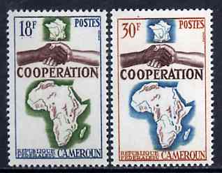 Cameroun 1964 French, African & Malagasy Co-operation unmounted mint set of 2, SG 373-74