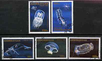 Azerbaijan 1995 Marine Animals complete set of 5 very fine cto used, SG 228-32*