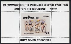 Cinderella - Hutt River Province 1992 Lifecycle Cyclethon (Cycle Marathon for Kidney Research) unmounted mint sheetlet containing $20 value