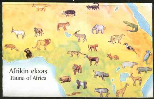 Booklet - Chechenia 1998 African Fauna booklet complete and pristine
