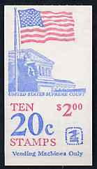 Booklet - United States 1982 Flag over Supreme Court $2 booklet containing panes SG 1924b (SB 114)