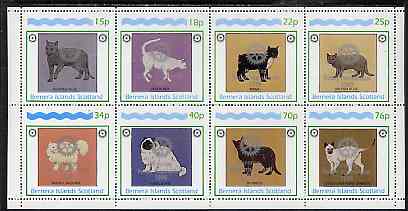 Bernera 1998 Rotary Int opt in silver on 1984 Domestic Cats - Rotary perf set of 8 values (15p to 76p) unmounted mint