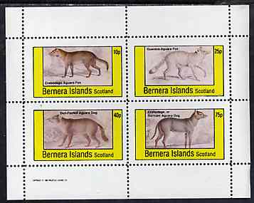 Bernera 1982 Aguara Fox Dog perf,set of 4 values unmounted mint