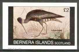 Bernera 1982 Birds #23 (La Caurale) imperf souvenir sheet (£1 value) unmounted mint