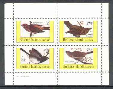 Bernera 1982 Birds #24 (Sparrows, Blackbird & Finch) perf,set of 4 values (10p to 75p) unmounted mint
