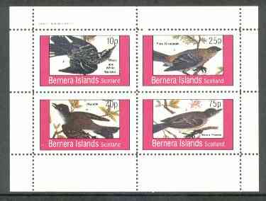 Bernera 1982 Birds #25 (Warbler, Phoebe, etc) perf,set of 4 values (10p to 75p) unmounted mint