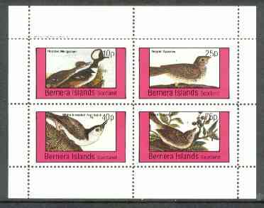 Bernera 1982 Birds #26 (Sparrow, Nuthatch etc) perf,set of 4 values (10p to 75p) unmounted mint
