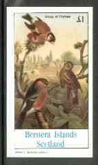 Bernera 1982 Birds #29 (Finches) imperf souvenir sheet (£1 value) unmounted mint