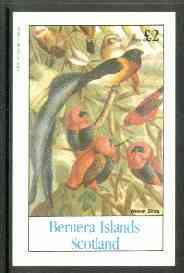 Bernera 1982 Birds #29 (Weaver Birds) imperf deluxe sheet (£2 value) unmounted mint